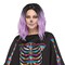Adult Rainbow Skeleton Poncho Costume Colorful Halloween Outfit Women